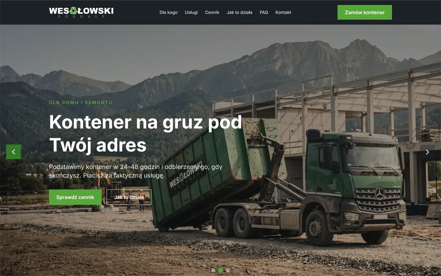 Strona główna Wesołowski: hero z kontenerowcem i hasłem o odbiorze odpadów bez stresu i czekania
